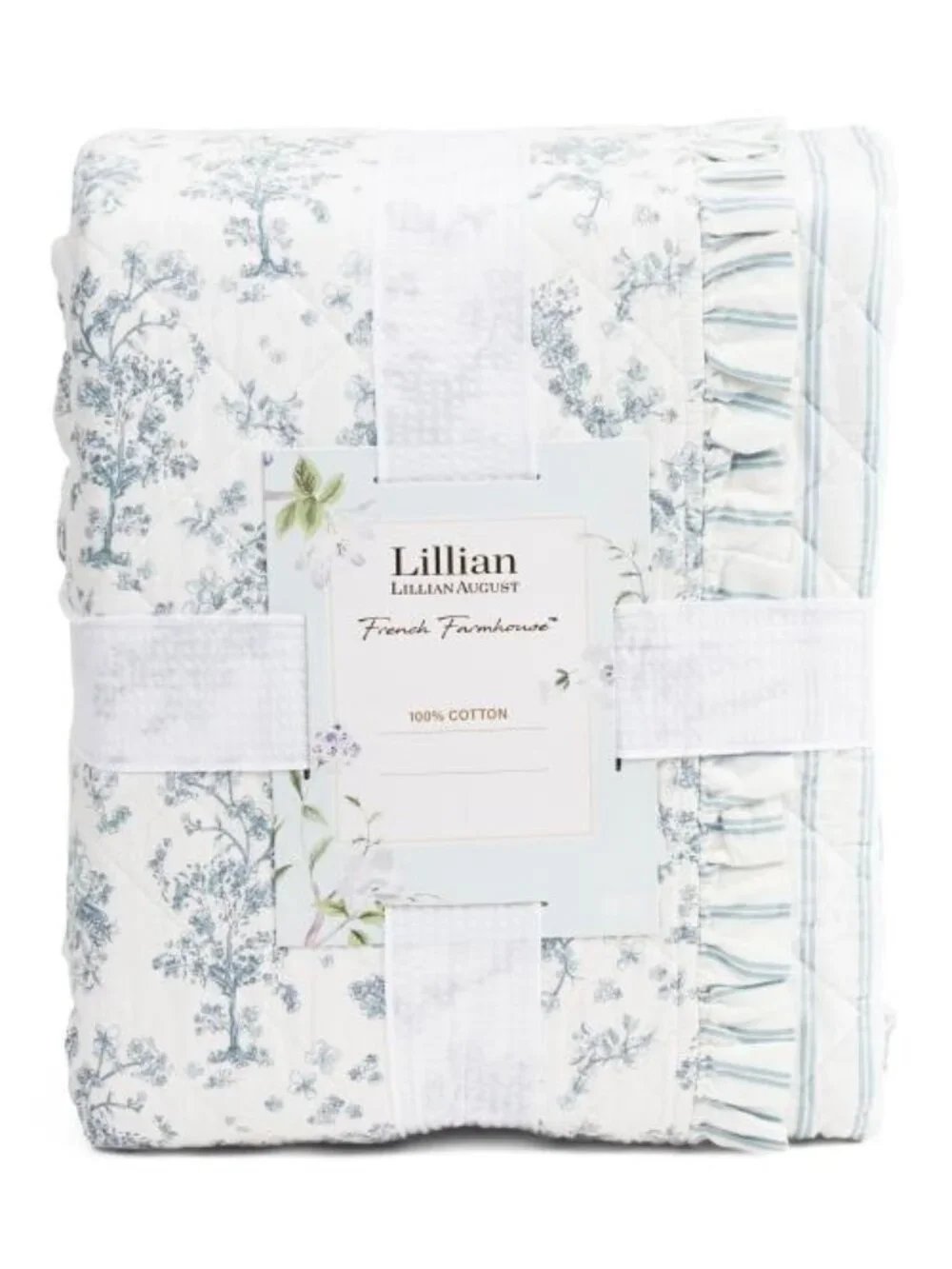 LILLIAN AUGUST HOME Toile Cotton Percale Quilt Set
